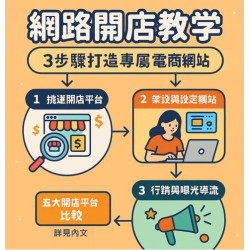 網路開店教學：3步驟打造專屬電商網站